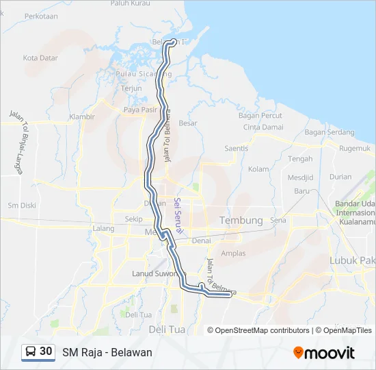 30 Bus Line Map