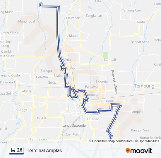 26 Bus Line Map