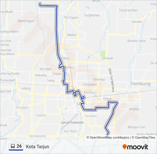 26 Bus Line Map