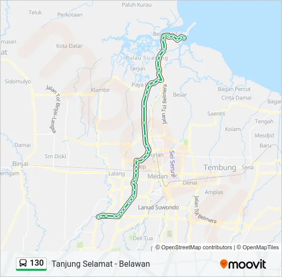130 Bus Line Map