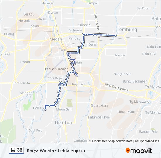 36 Bus Line Map