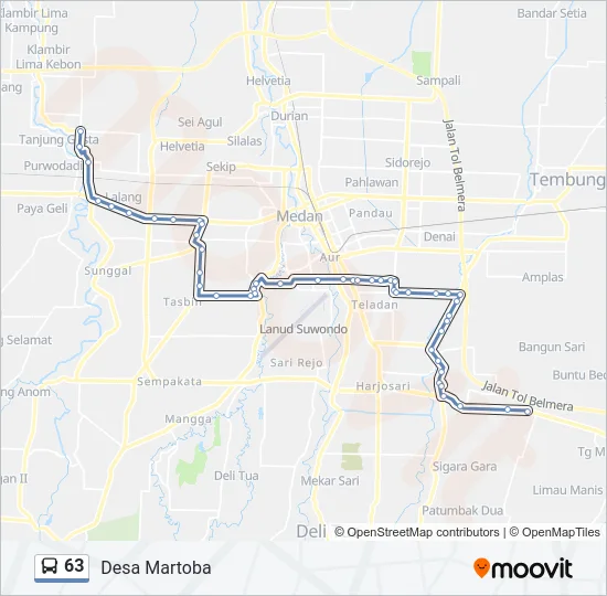 63 Bus Line Map