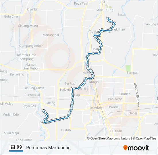 99 Bus Line Map