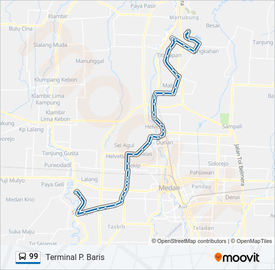 99 Bus Line Map