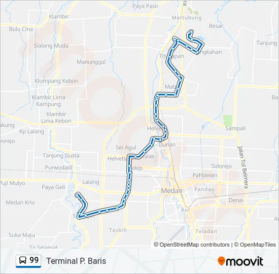 99 Bus Line Map
