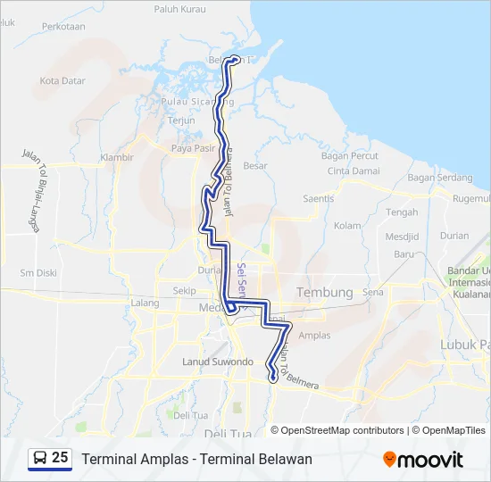 25 Bus Line Map