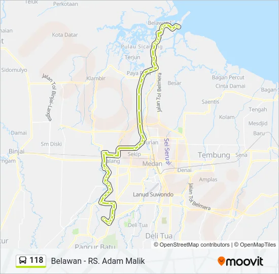 118 Bus Line Map