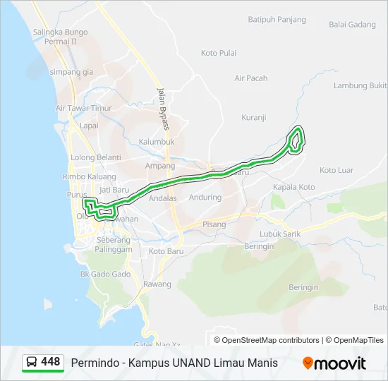 448 Bus Line Map