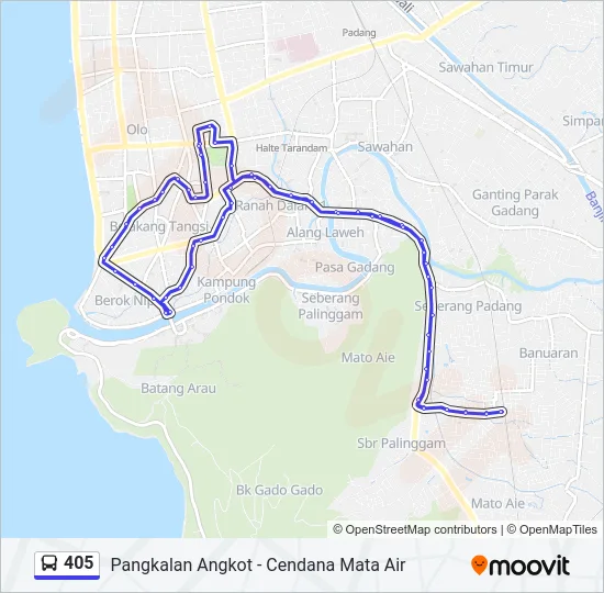 405 Bus Line Map
