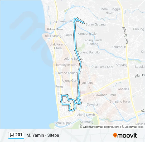 201 Bus Line Map