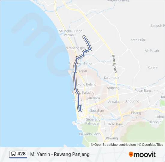 428 Bus Line Map