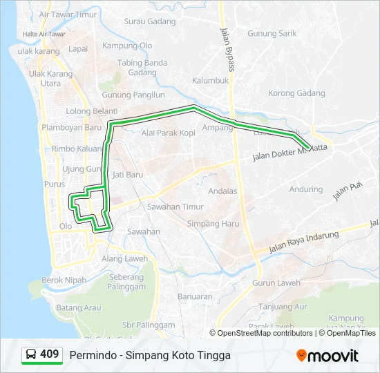 409 Bus Line Map