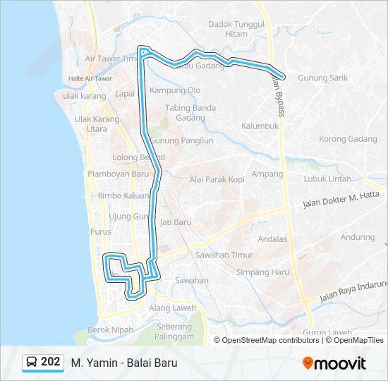 202 Bus Line Map