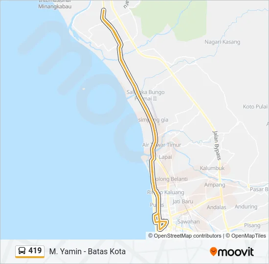 419 Bus Line Map