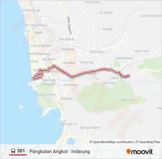 301 Bus Line Map