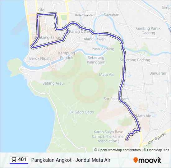 401 Bus Line Map