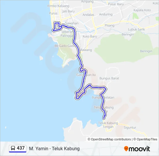 437 Bus Line Map