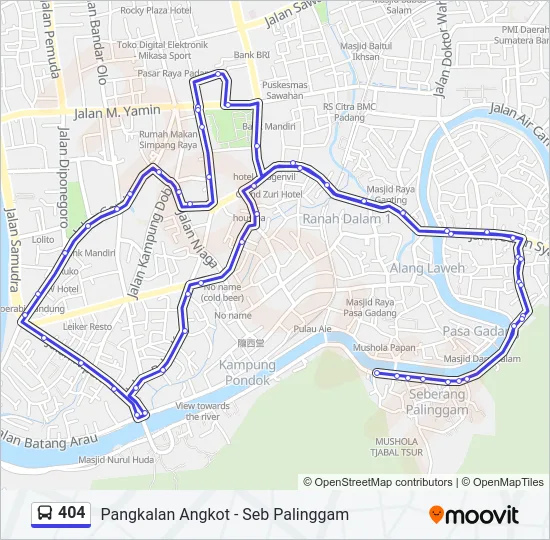 404 Bus Line Map