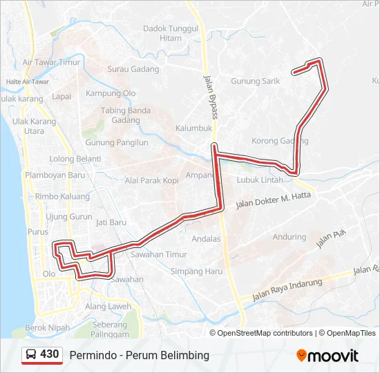 430 Bus Line Map