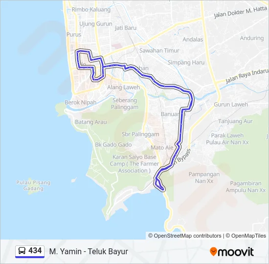 434 Bus Line Map