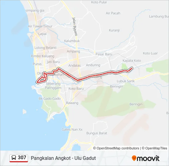 307 Bus Line Map