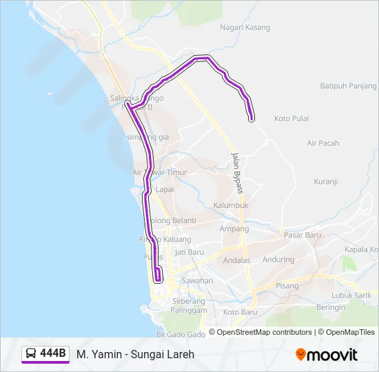 444B Bus Line Map