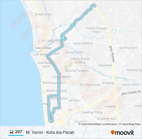 207 Bus Line Map