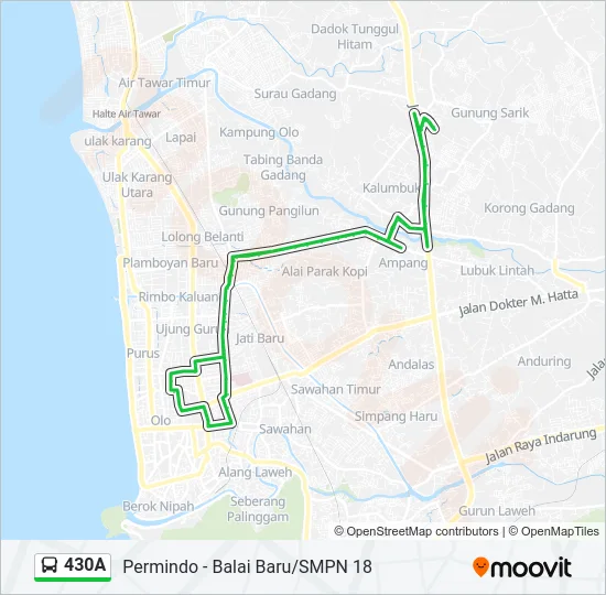430A Bus Line Map