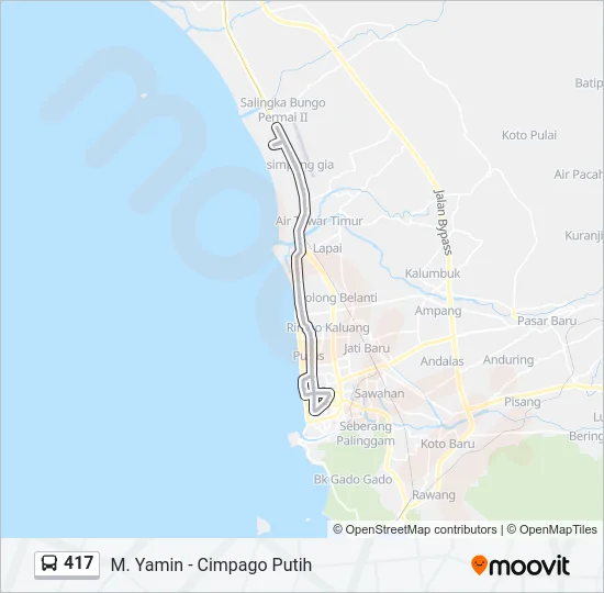 417 Bus Line Map