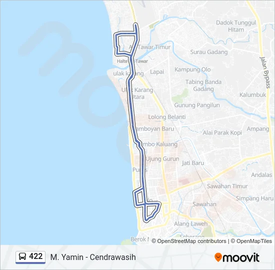 422 Bus Line Map