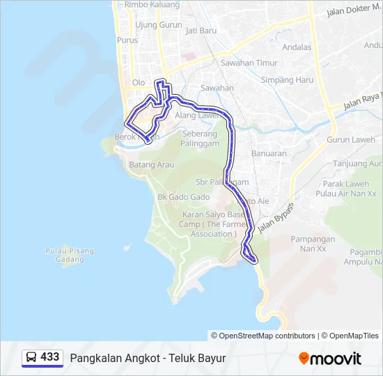 433 Bus Line Map