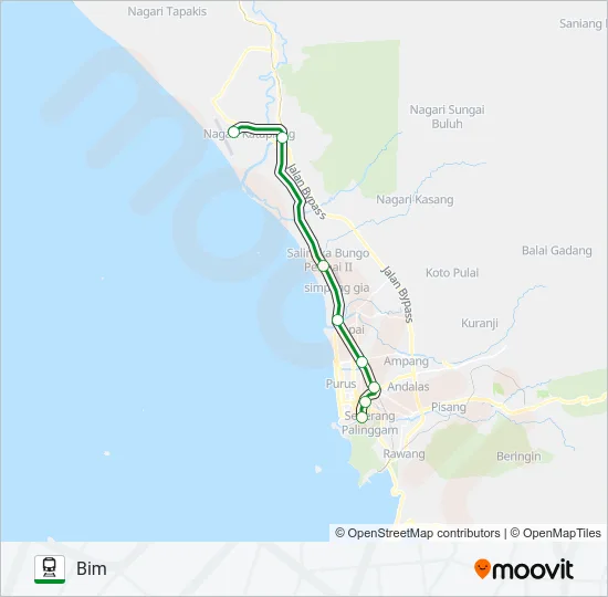 KA MINANGKABAU Train Line Map