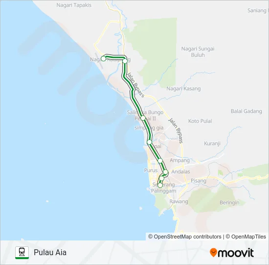 KA MINANGKABAU Train Line Map