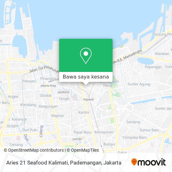 Peta Aries 21 Seafood Kalimati, Pademangan