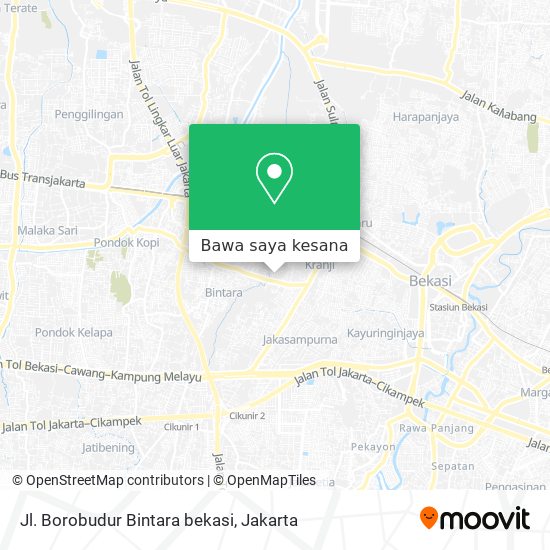 Peta Jl. Borobudur Bintara bekasi