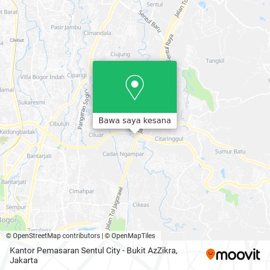 Peta Kantor Pemasaran Sentul City - Bukit AzZikra