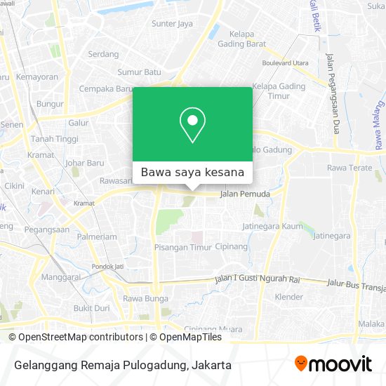 Peta Gelanggang Remaja Pulogadung