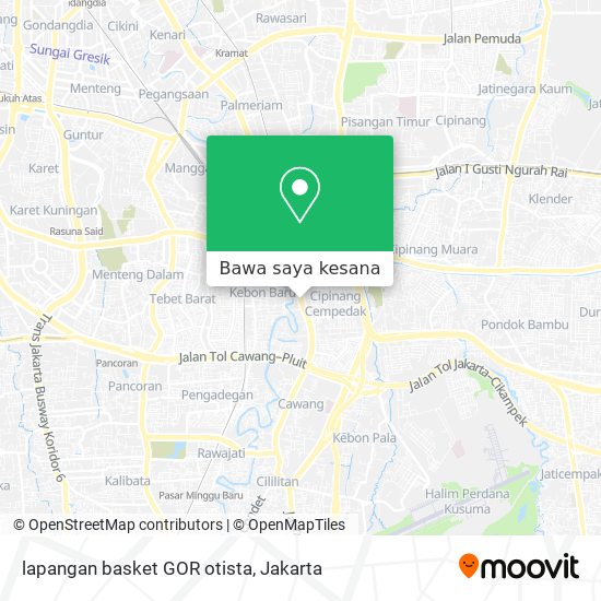 Peta lapangan basket GOR otista