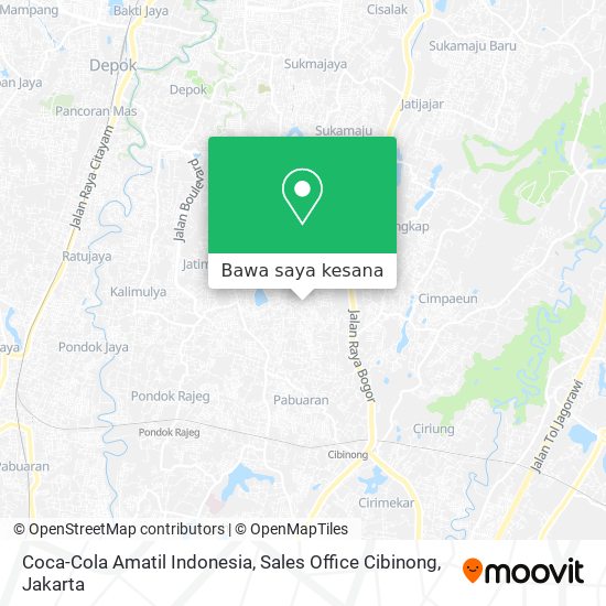 Peta Coca-Cola Amatil Indonesia, Sales Office Cibinong