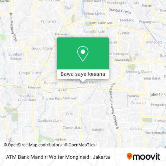 Peta ATM Bank Mandiri Wolter Monginsidi