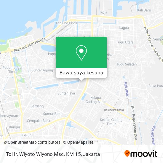 Peta Tol Ir. Wiyoto Wiyono Msc. KM 15