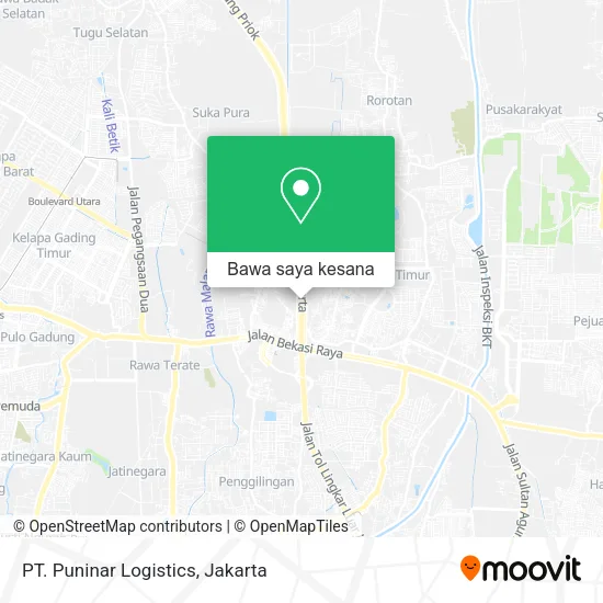 Peta PT. Puninar Logistics