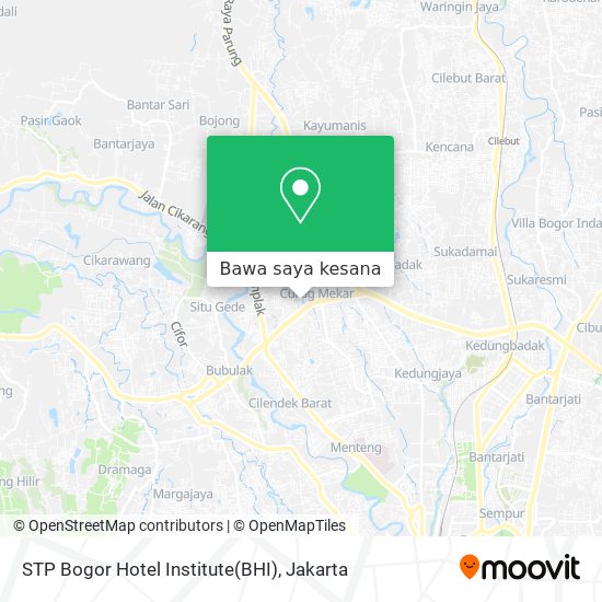 Peta STP Bogor Hotel Institute(BHI)