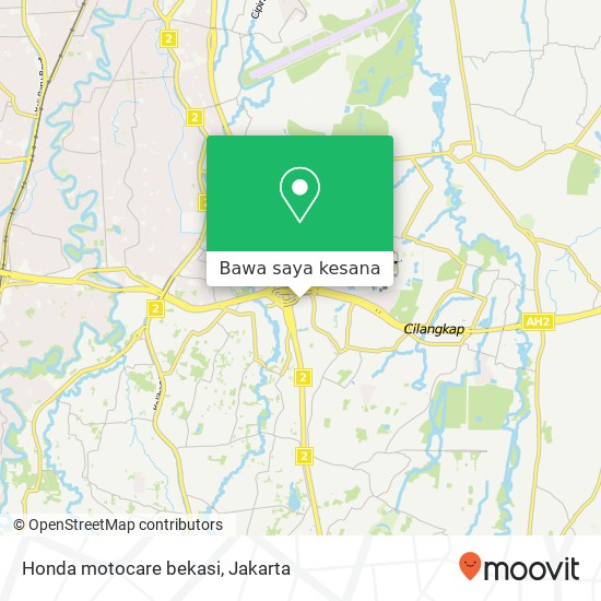 Peta Honda motocare bekasi