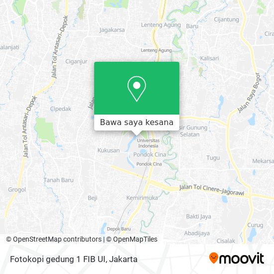 Peta Fotokopi gedung 1 FIB UI