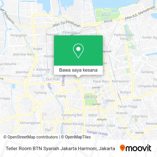 Peta Teller Room BTN Syariah Jakarta Harmoni
