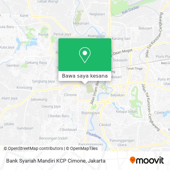 Peta Bank Syariah Mandiri KCP Cimone