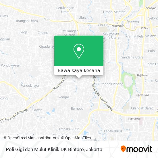 Peta Poli Gigi dan Mulut Klinik DK Bintaro