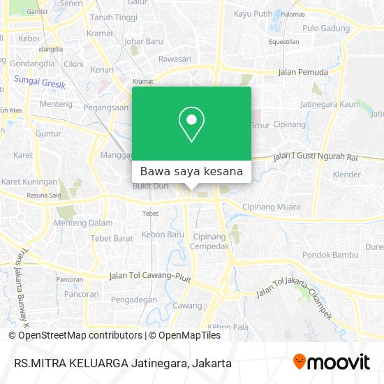 Peta RS.MITRA KELUARGA Jatinegara