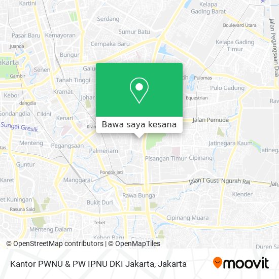Peta Kantor PWNU & PW IPNU DKI Jakarta